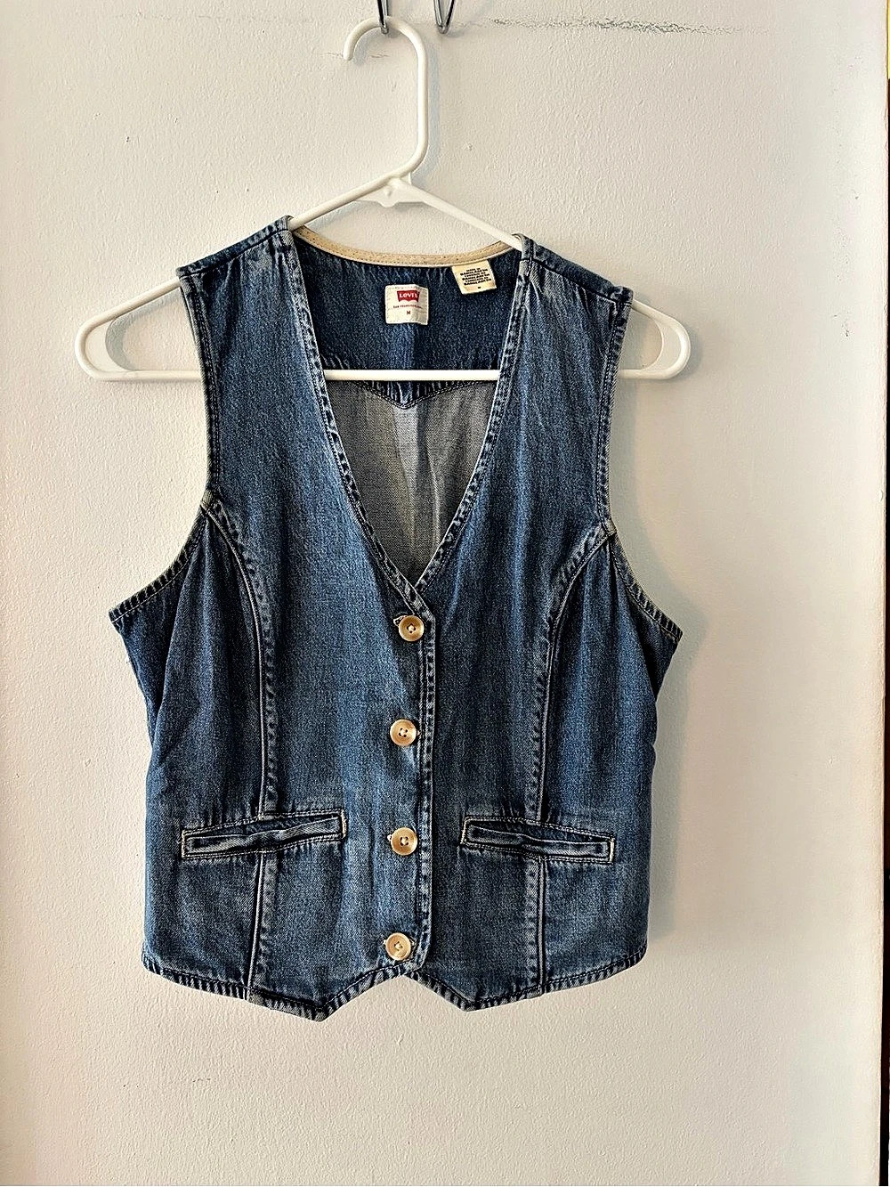 Levi's Denim Vest in Blue Size Medium